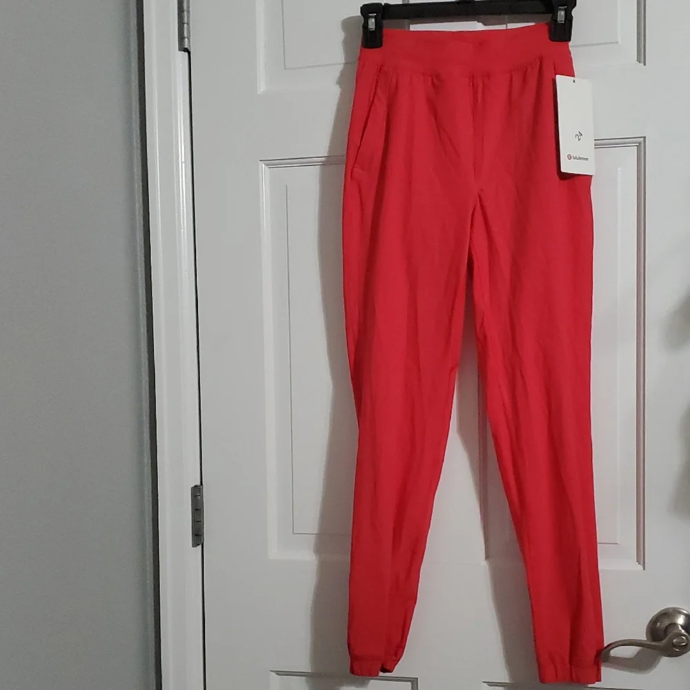 NWT Lululemon Adapted State Joggers Sz 0 Red Glow